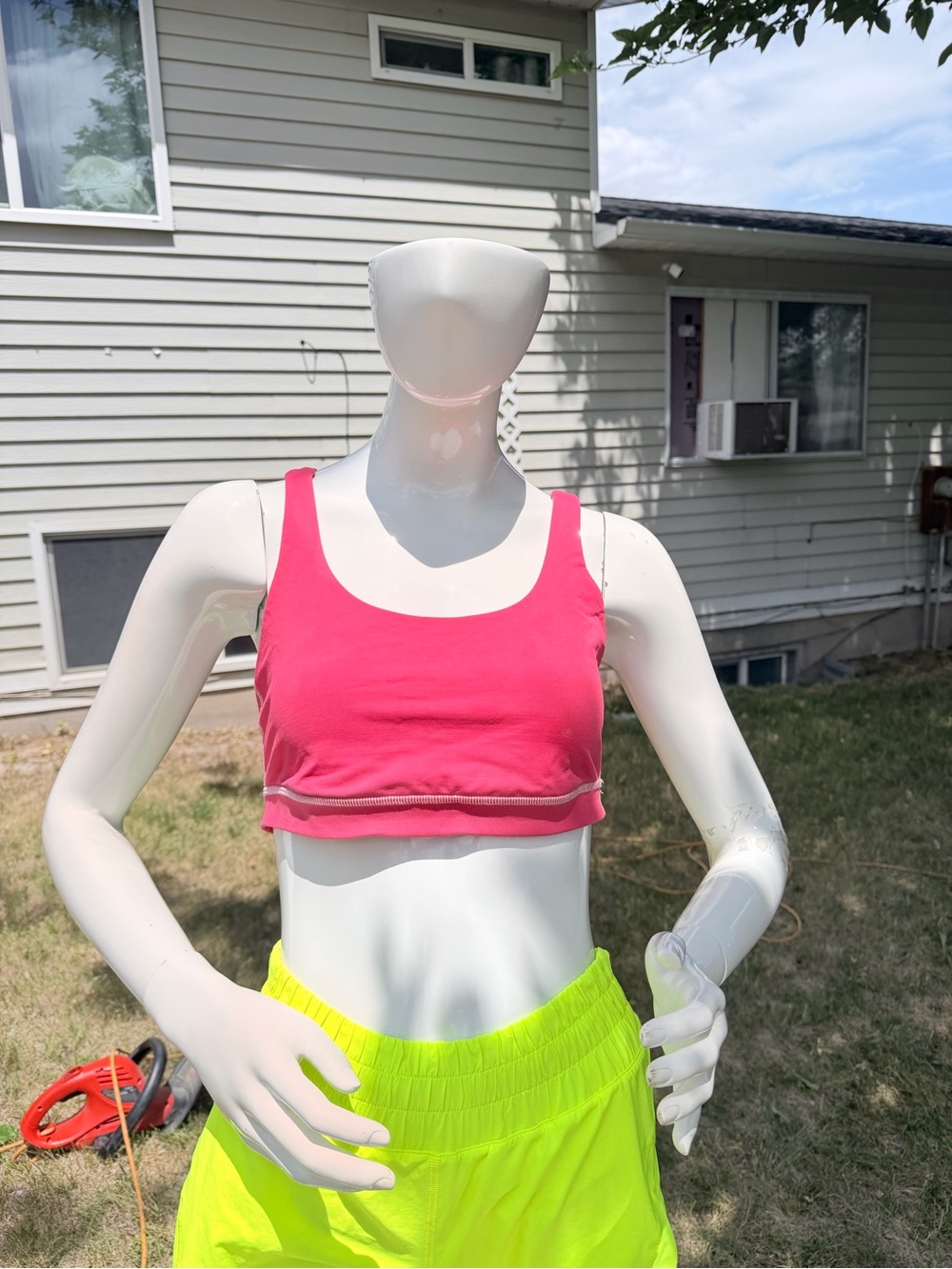 lululemon athletica Hot Pink and Light Pink Sports Bra - Picture 1 of 4